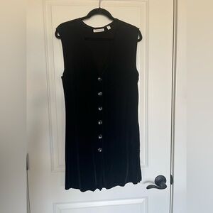 Black Knit Button Vest by Coldwater Creek SZ M